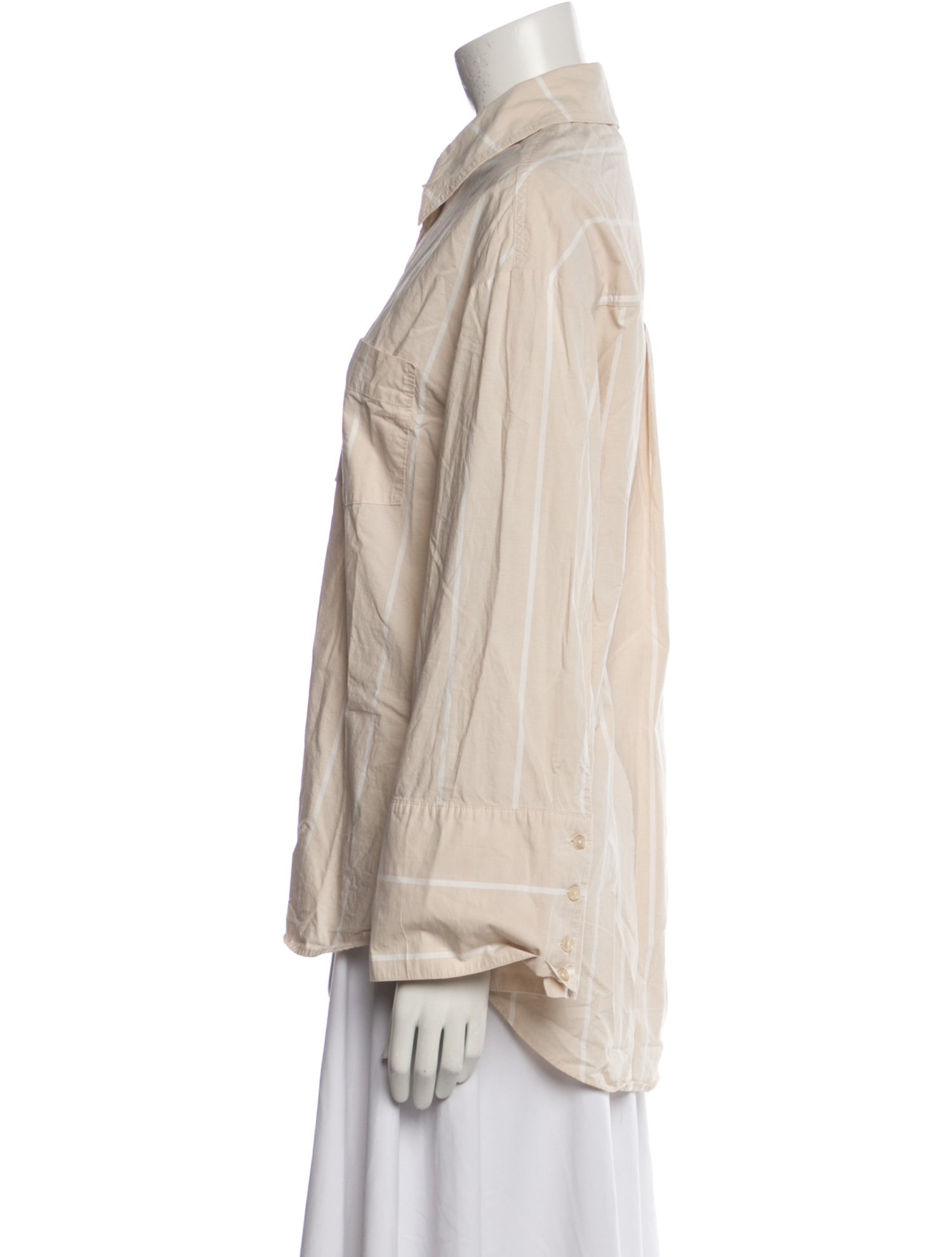 Anine Bing Long Sleeve Button-Up Top